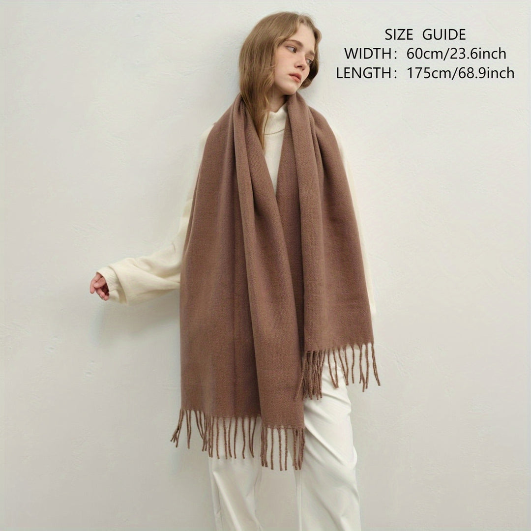 Lotte - Elegant Texture Plain Scarf for Women