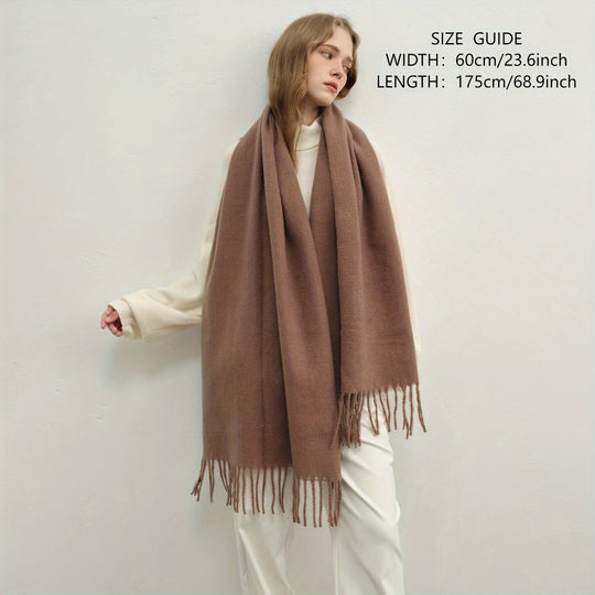 Lotte - Elegant Texture Plain Scarf for Women