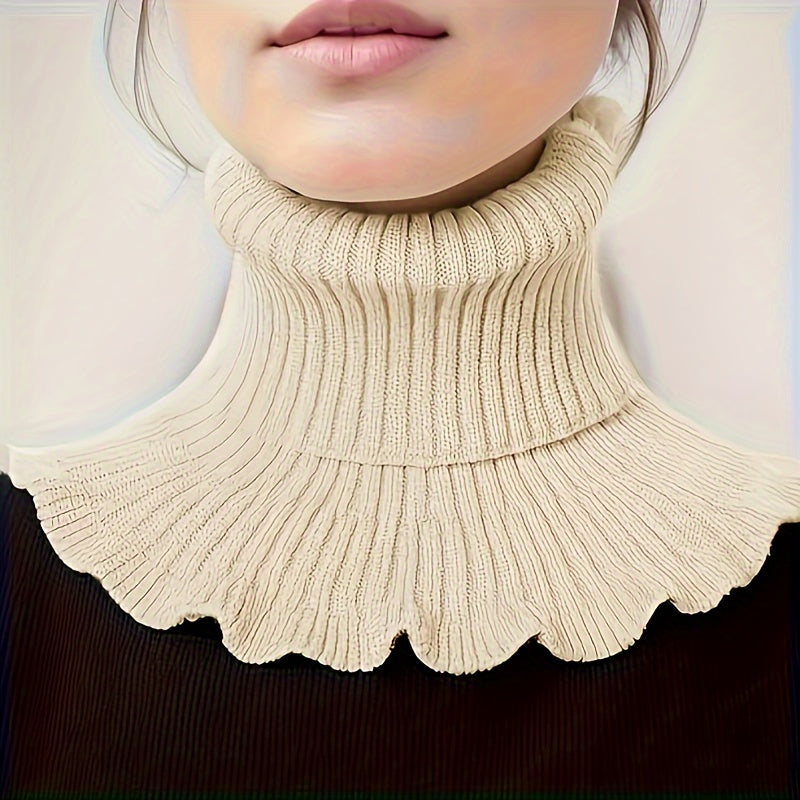 Marit - Knitted Fake Collar Neck Protector, Warm &amp; Stylish