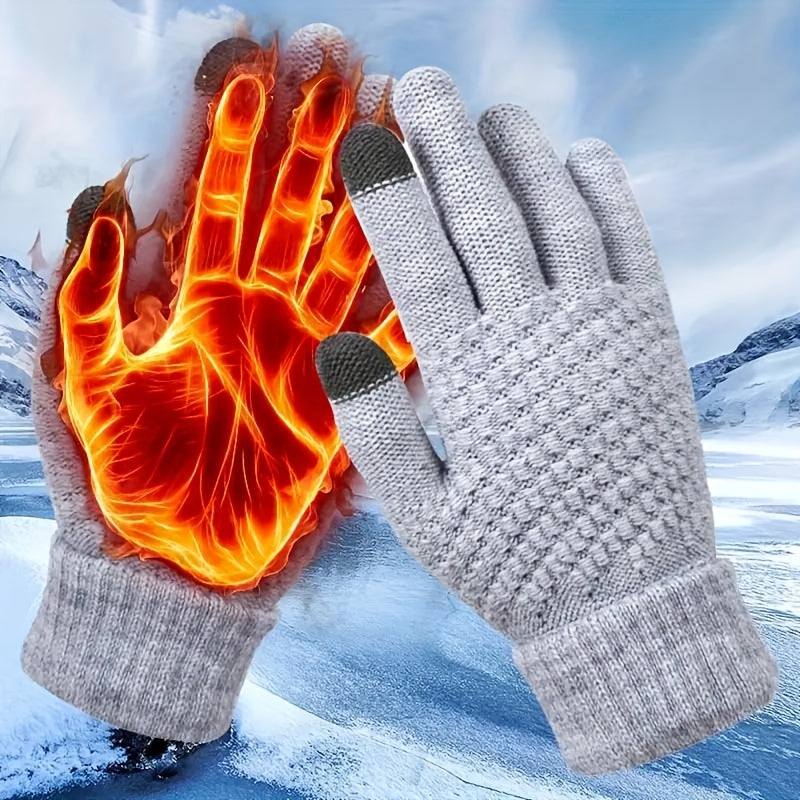 Sanne - Knitted Thermal Winter Gloves with Touchscreen Function