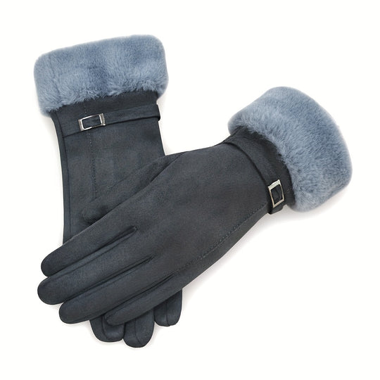 Mila - Winter Suede Gloves with Touchscreen Function