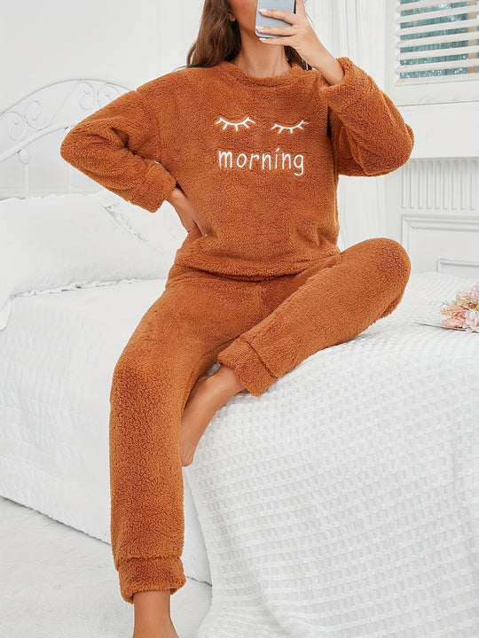 Sophie - Plush Pyjama Set With Embroidered Alphabet