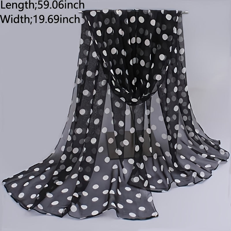 Elise - Vintage Colorful Polka Dot Scarf