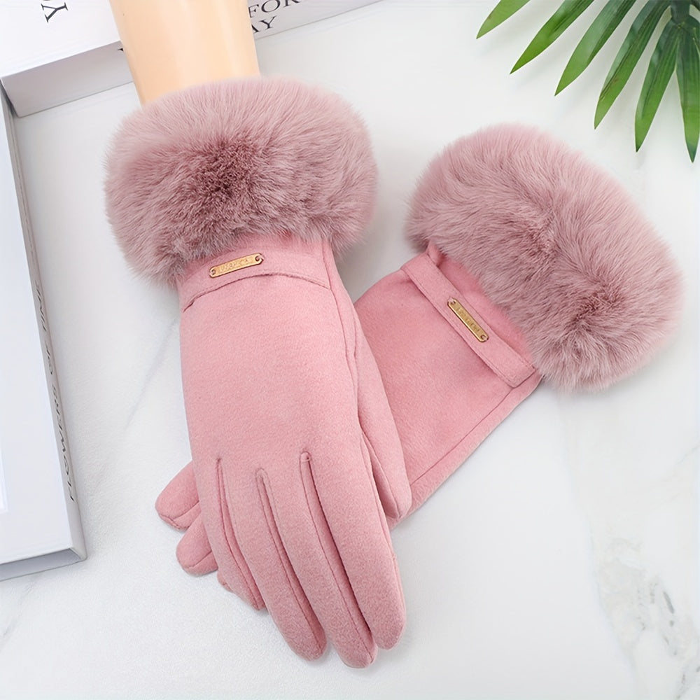 Sophie - Warm Touchscreen Winter Gloves with Plush Cuffs