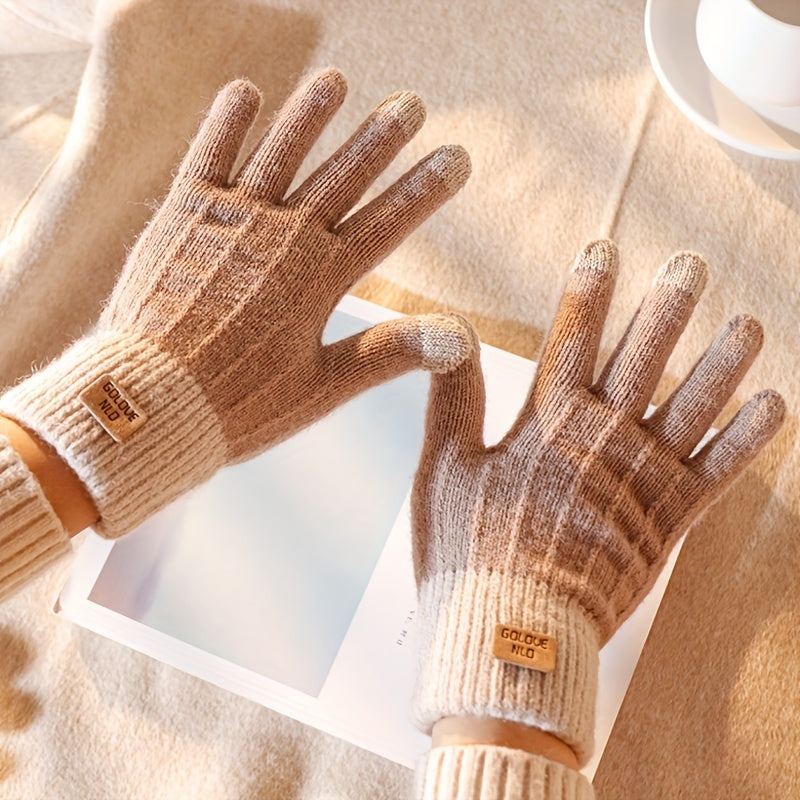 Lotte - Winter Knitted Gloves, Touchscreen Compatible, Unisex &amp; Warm