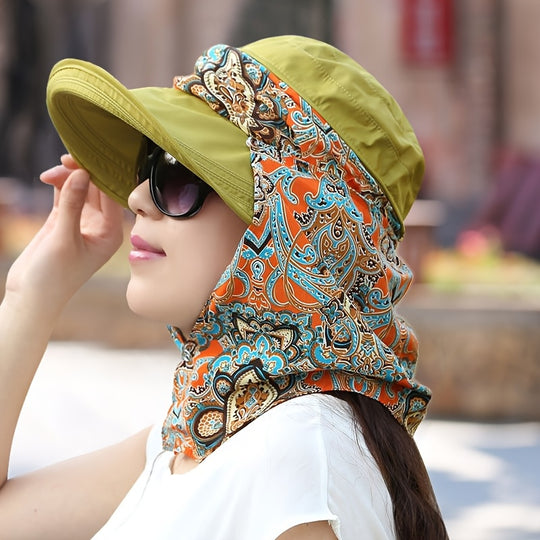 Femke - Wide Brim Sun Hat with UV Protection and Yarn Dyed