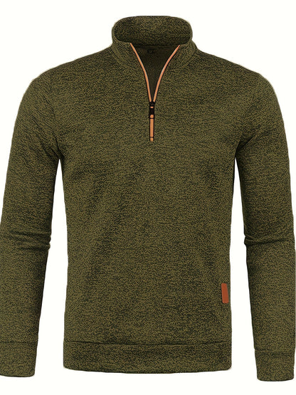 Lars – Heren Hals-Reißverschluss-Pullover voor Herfst en Winter