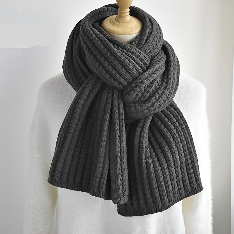 Thomas - Casual Geometric Knitted Scarf, Warm &amp; Breathable for Fall/Winter