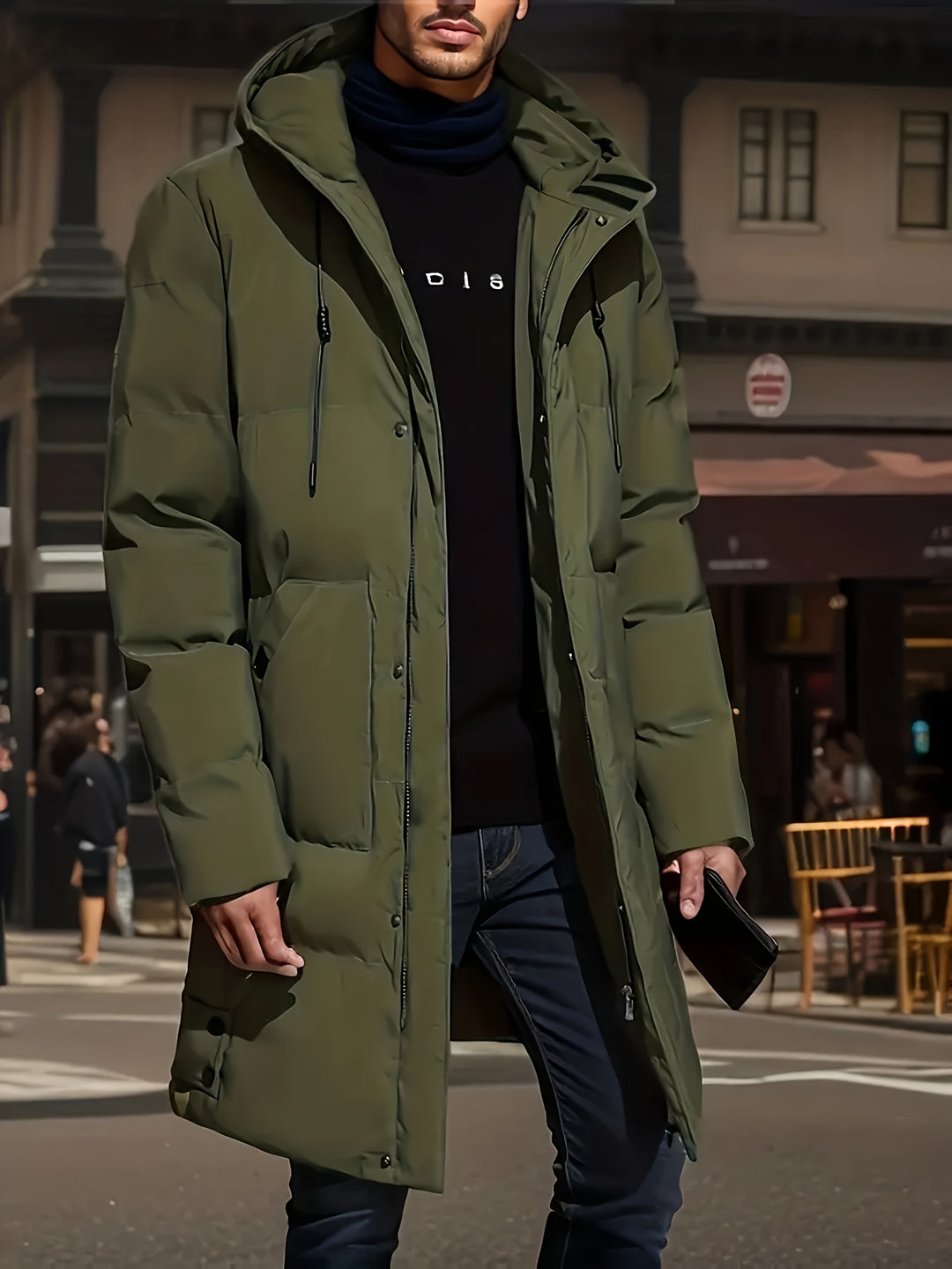 Ruben - Men's Long Hooded Puffer Jacket For Winter