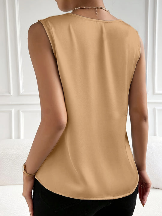 Yara - Elegant V-Neck Sleeveless Top