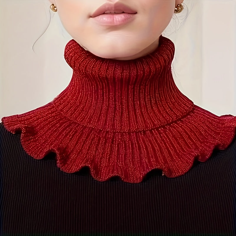 Marit - Knitted Fake Collar Neck Protector, Warm &amp; Stylish