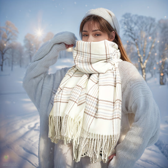 Lotte - Elegant Women's Scarf Made of Polyester, Warm &amp; Windproof for Winter Outings