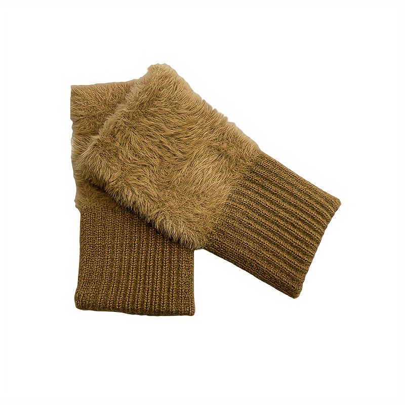 Anna - Elegant Fingerless Knitted Gloves for Fall and Winter