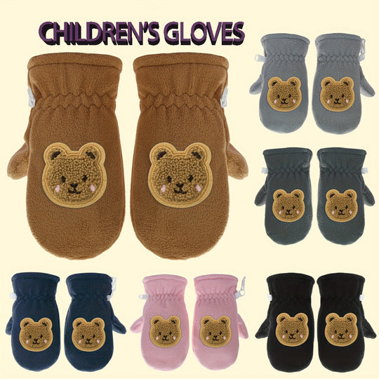 Emma - Cartoon Bear Winter Gloves for Kids