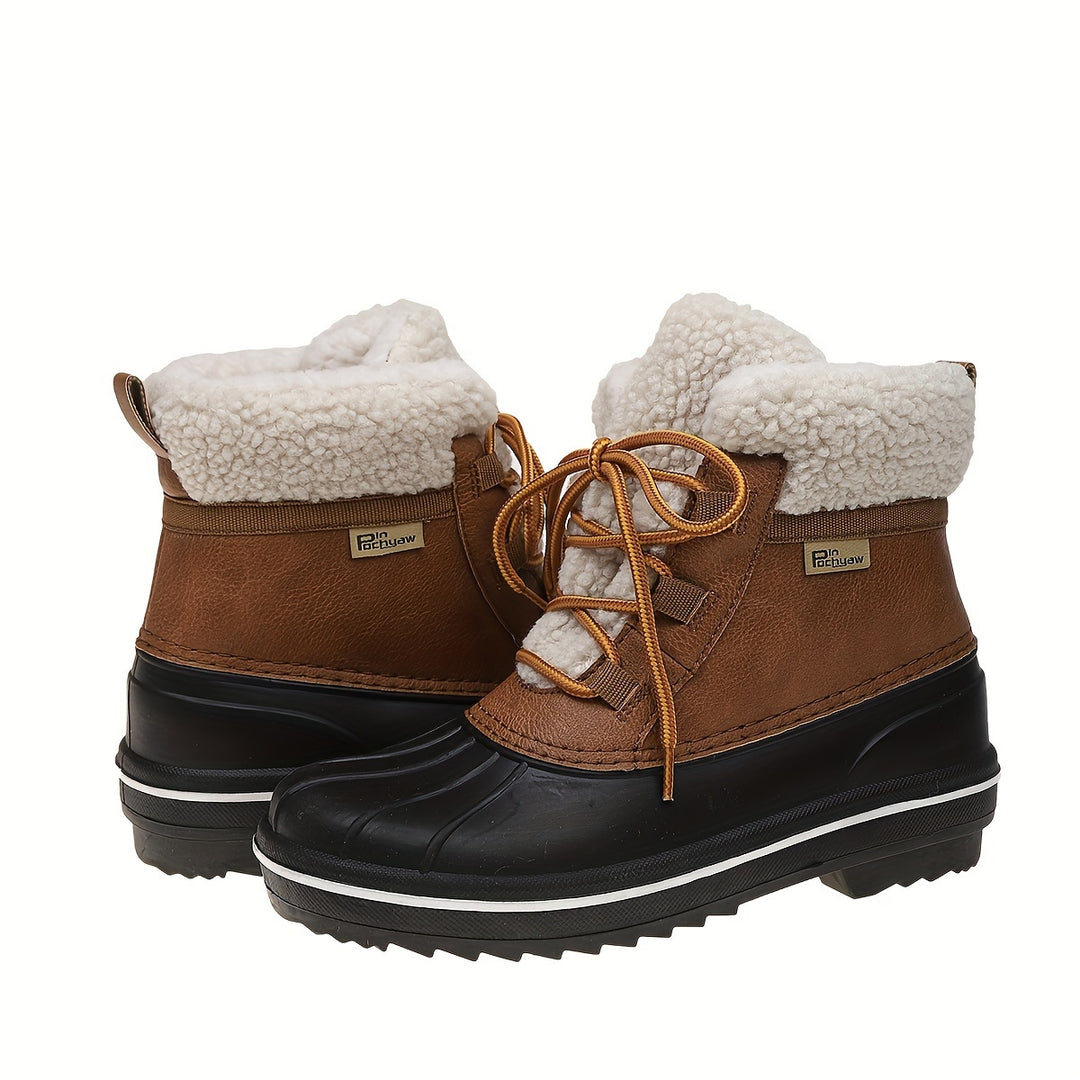 Laura - Women's Waterproof Winter Boots with Normal Toe and Fabric Lining