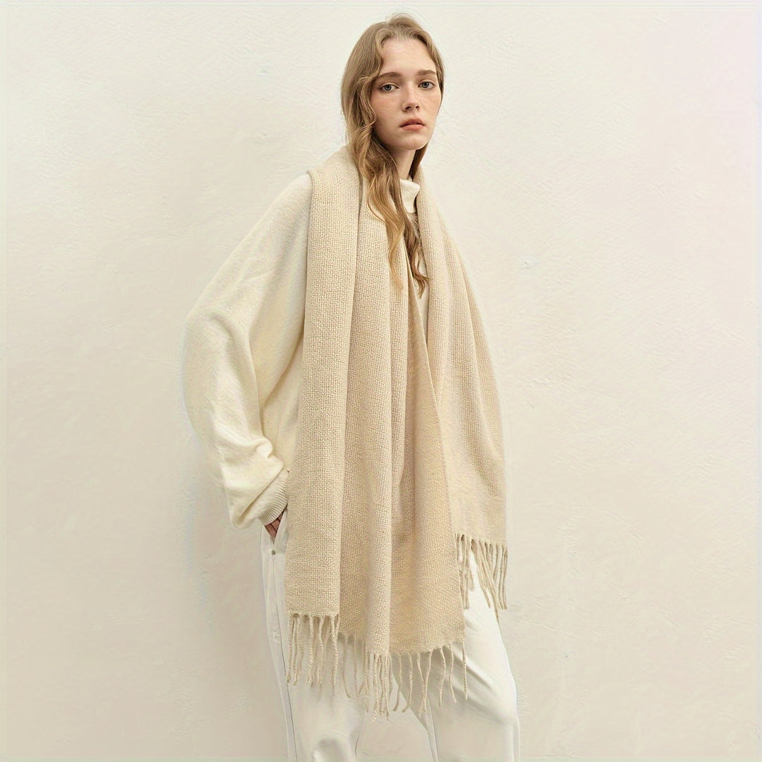 Lotte - Elegant Texture Plain Scarf for Women