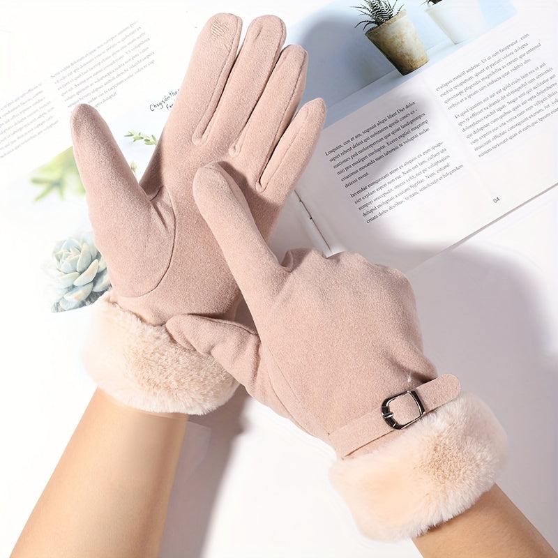 Lianne - Elegant Winter Gloves with Pearl Decoration