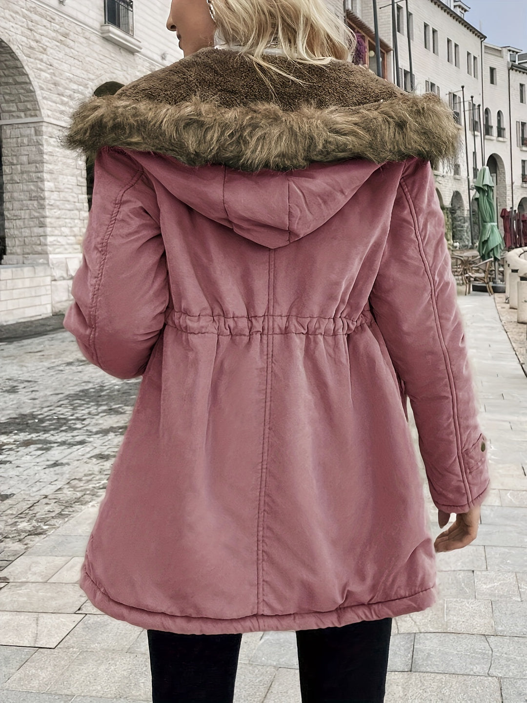 Mila - Winter Warme Parka Jas met Trekkoord