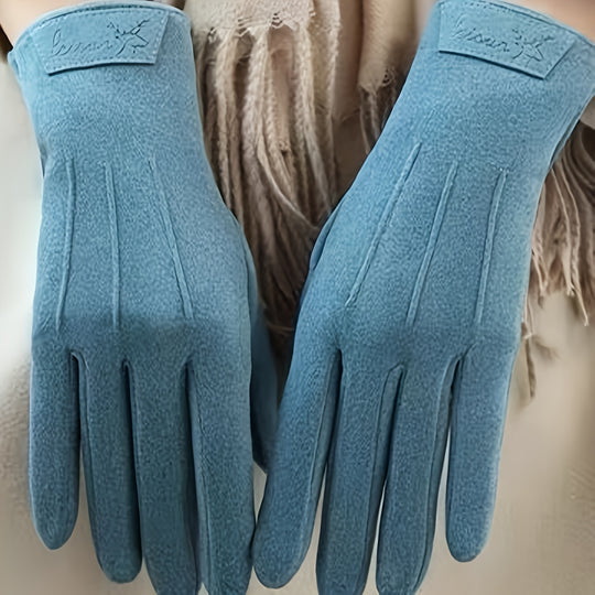 Emma - Elegant Women's Touchscreen Gloves, Windproof, Warm, Velvet Lining