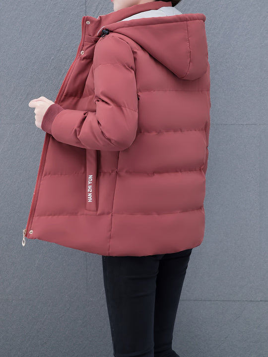 Lisa - Plus Size Winter Coat for Women, Lined Hooded Coat in Casual Style