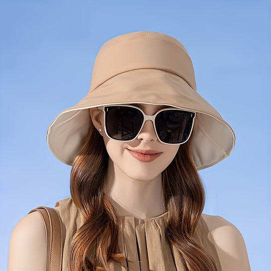 Isabelle - Reversible Wide Brim Bucket Hat with UV Protection