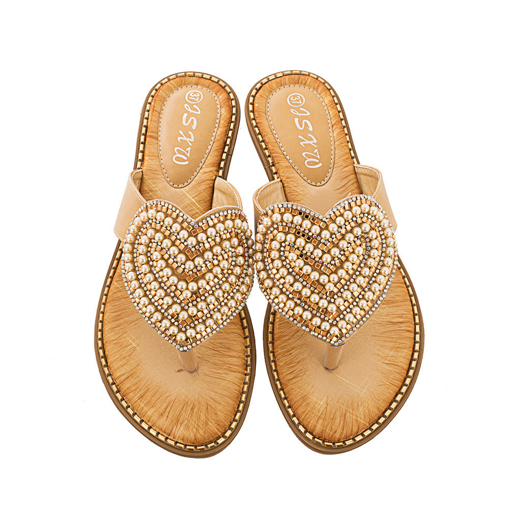 Sanne - Rhinestone and Pearl Sandals