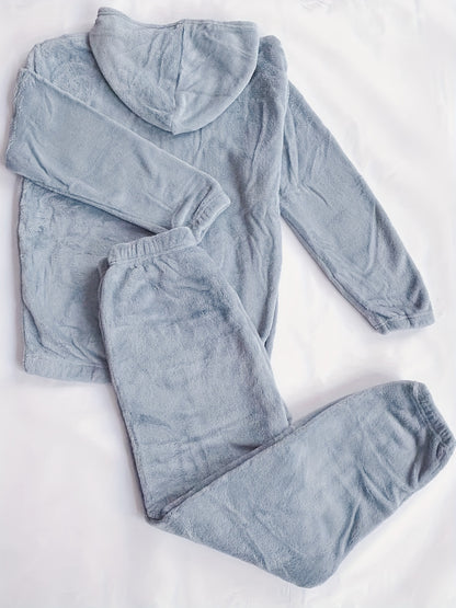Lisa - Fuzzy Hooded Pyjama Set