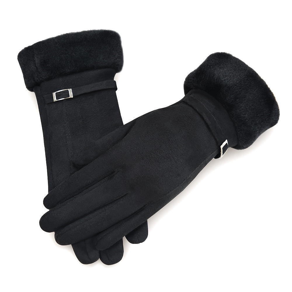 Mila - Winter Suede Gloves with Touchscreen Function