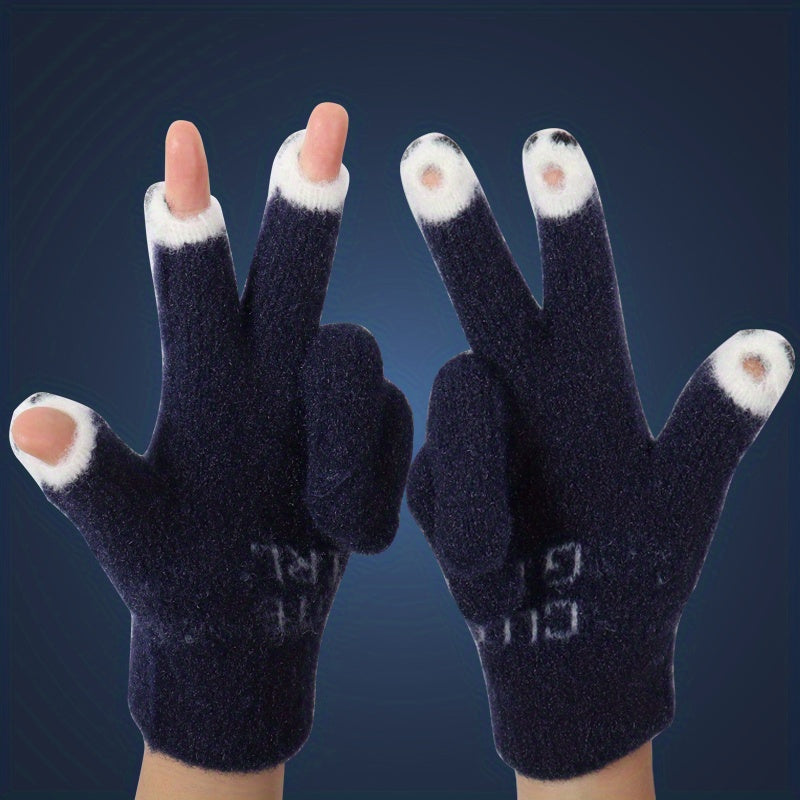 Fleur - Winter Cartoon Touchscreen Knitted Gloves