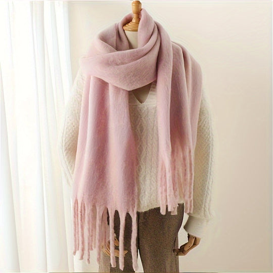 Annelies - Vintage Pluche Sjaal, Warm & Stijlvol voor Herfst/Winter