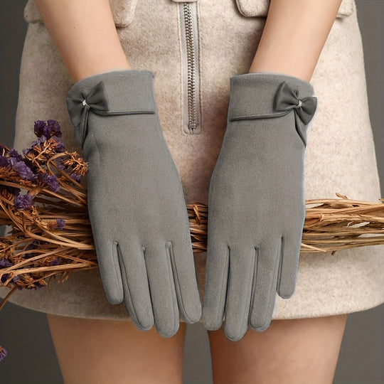 Femke - Elegante Winterhandschoenen met Strikdecoratie