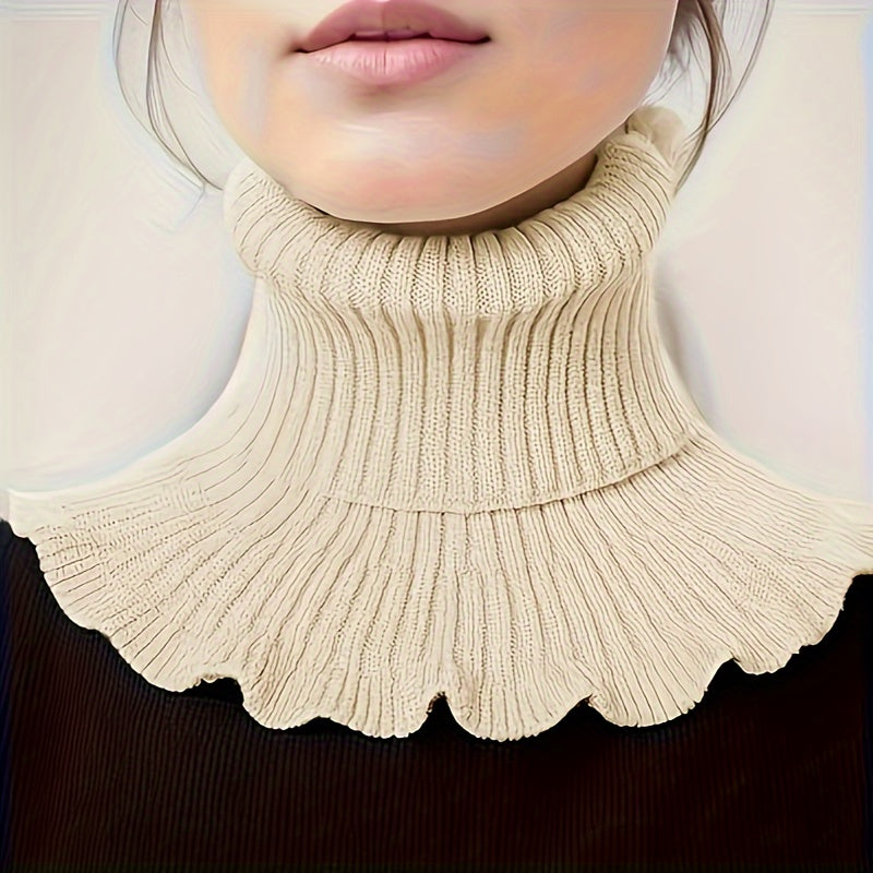 Marit - Knitted Fake Collar Neck Protector, Warm &amp; Stylish