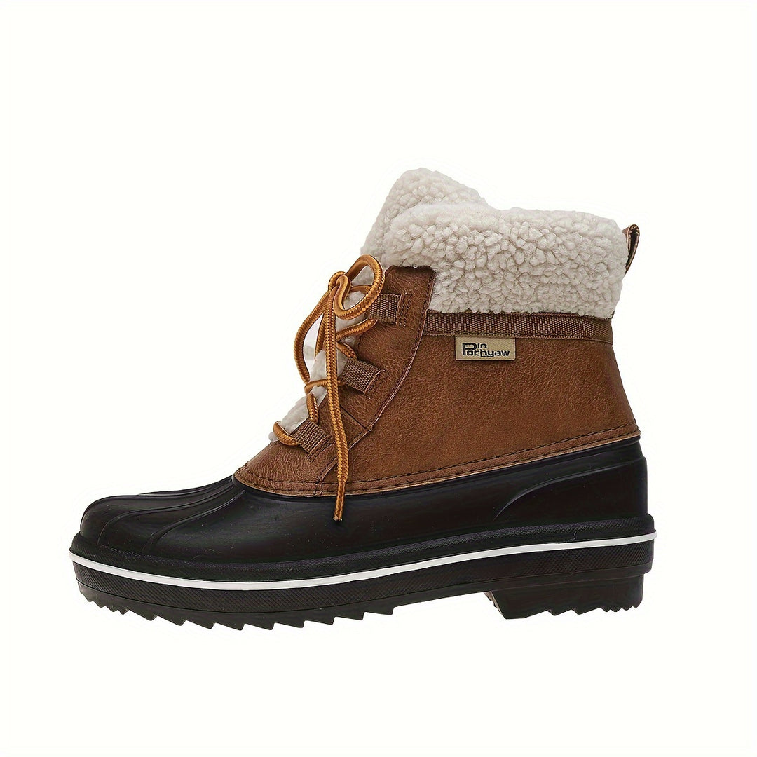 Laura - Women's Waterproof Winter Boots with Normal Toe and Fabric Lining