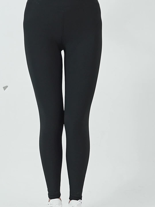 Laura - High Waist Fleece Lined Leggings for Women | Stretchy Winter Warmth in Solid Color