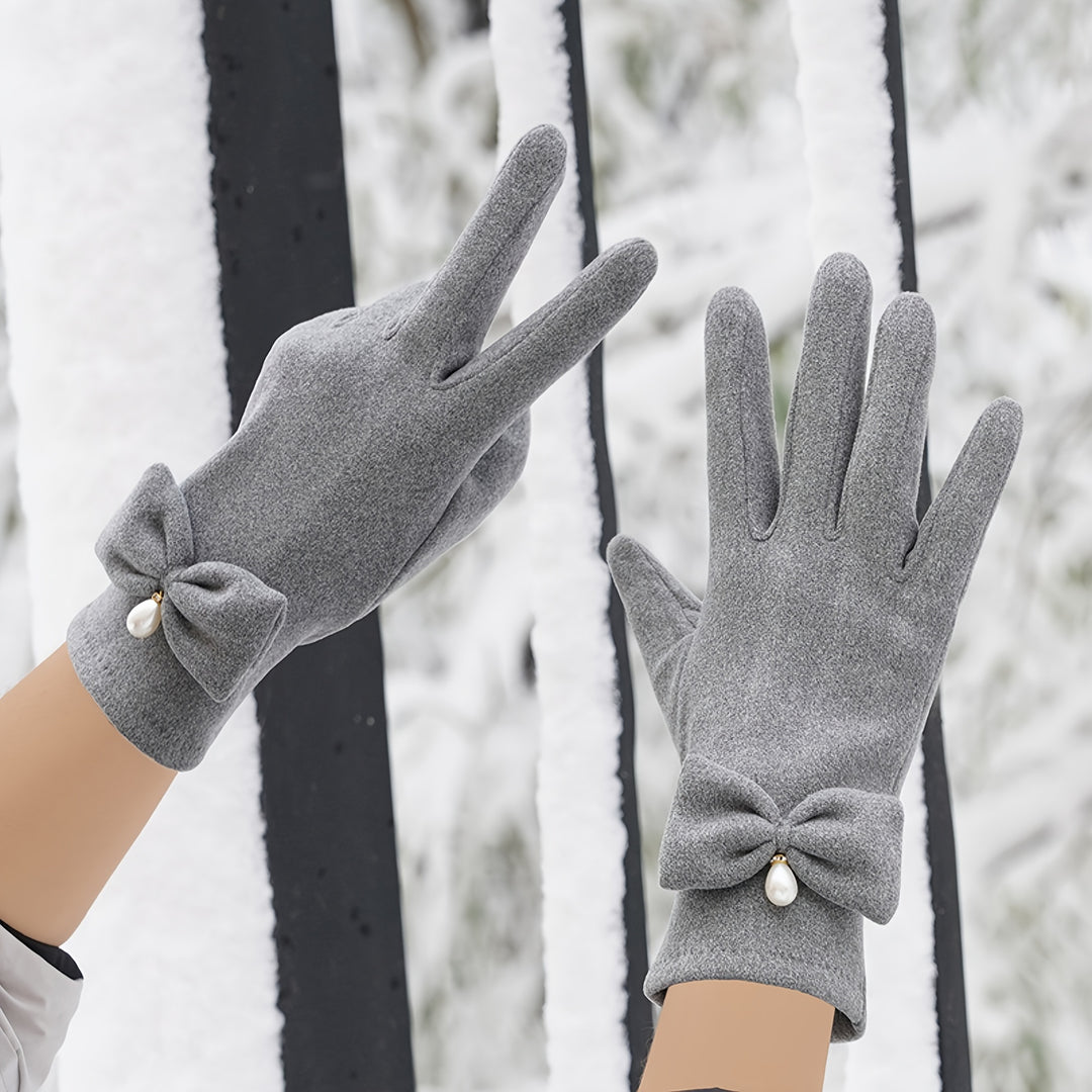 Lianne - Elegante Winterhandschoenen met Parelversiering