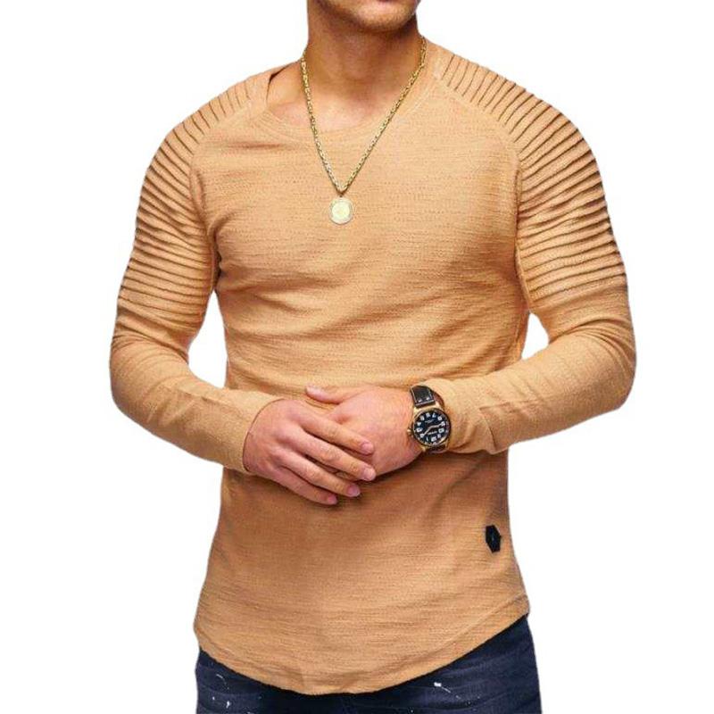 Ruben – Casual Effen Langarm T-Shirt voor Heren met Ronde Hals