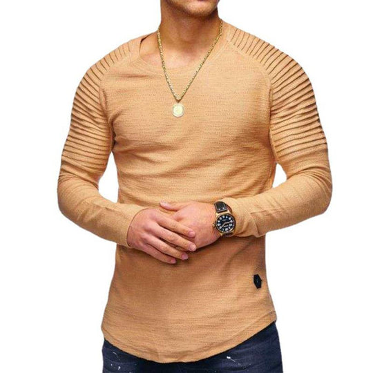 Ruben – Casual Effen Langarm T-Shirt voor Heren met Ronde Hals